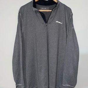 3 for $20 - Men’s Eddie Bauer Gray Active Pullover Quarter Zip Sweater Size L